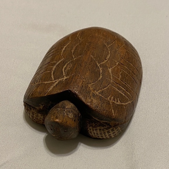 Other - Wooden hand-carved Turtle hidden compartment Figurine